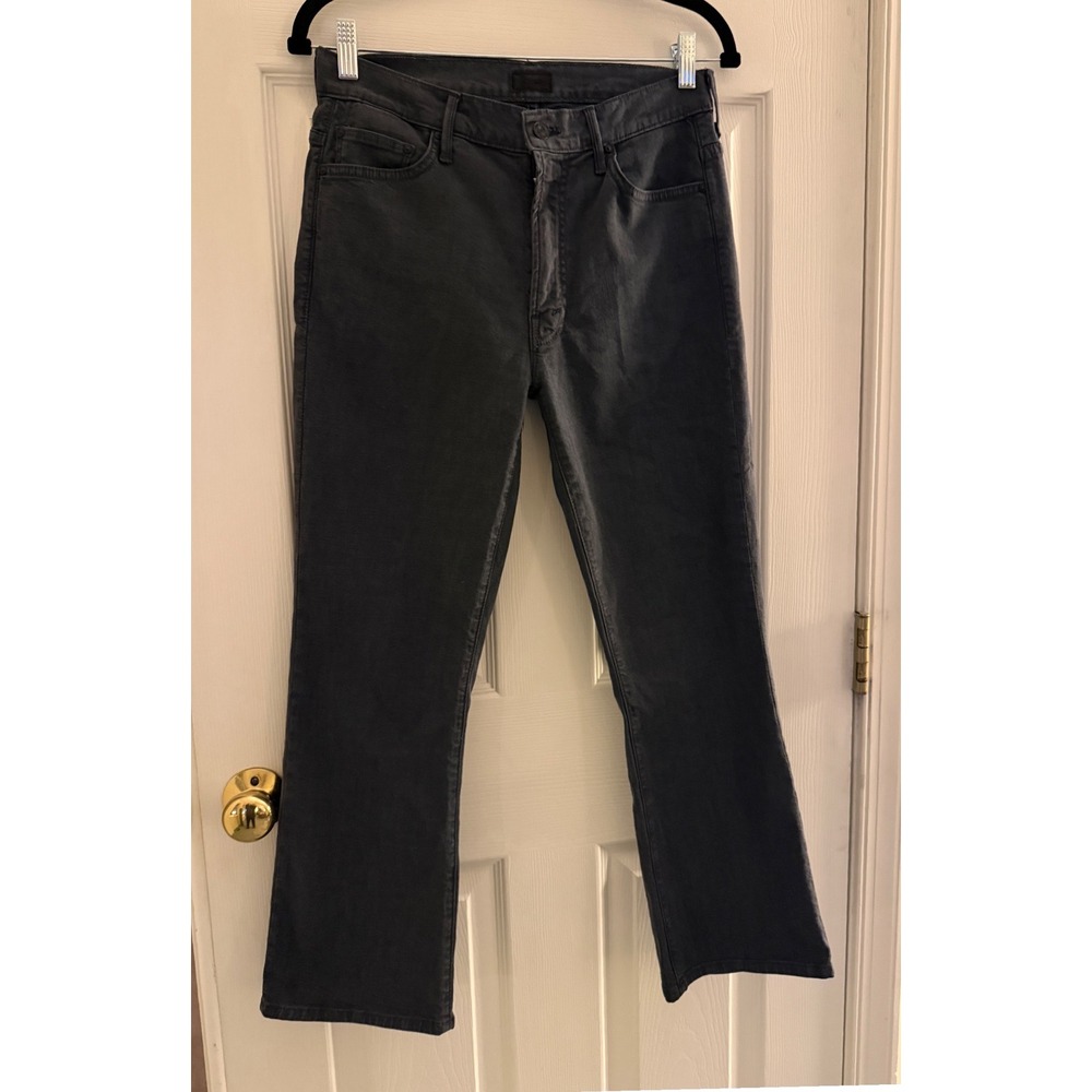 MOTHER Denim The Insider Crop So‎ Far Gone Faded Black Jeans size 30